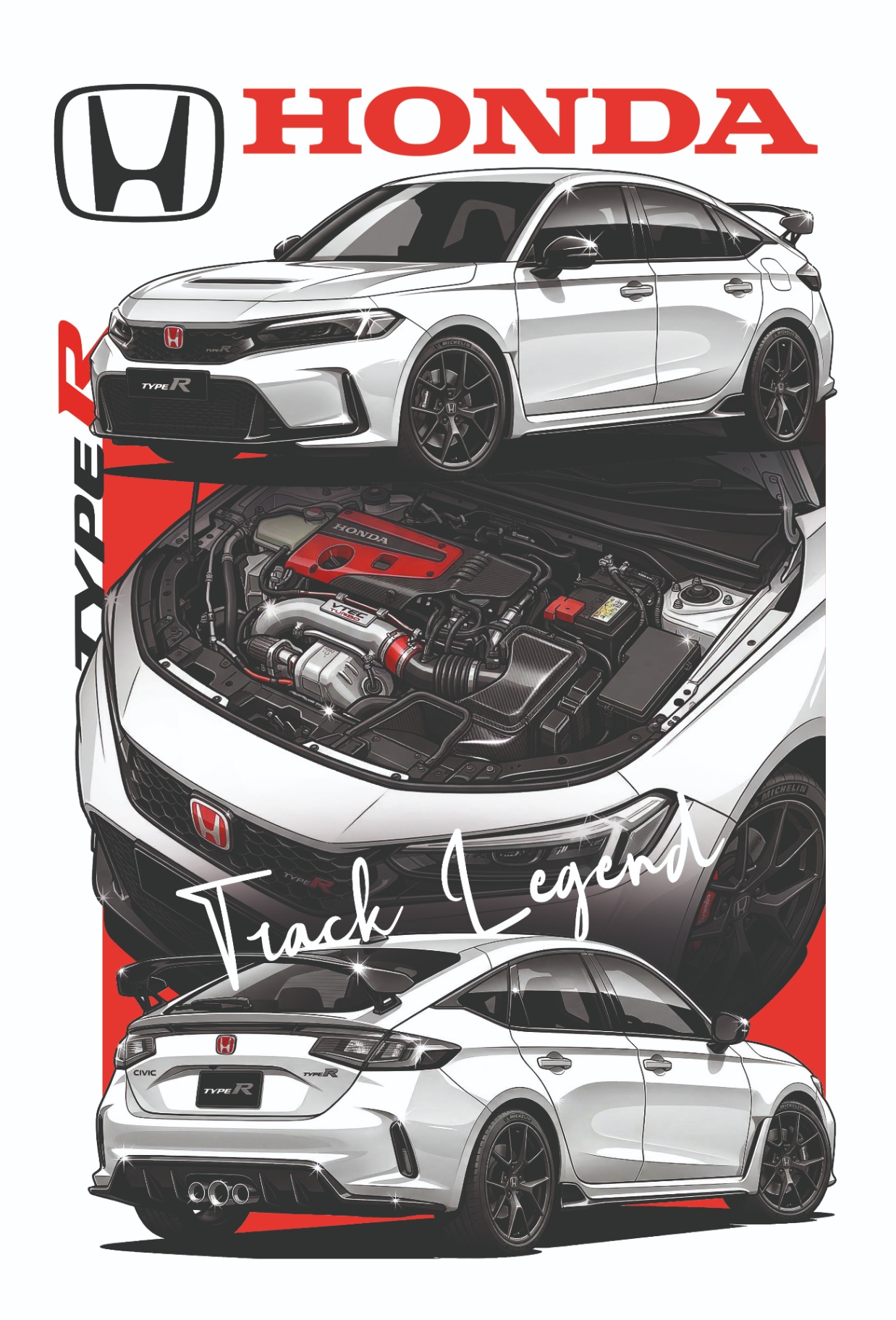 Print · Honda Civic Type R